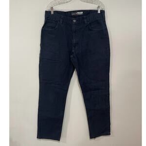 Carhartt Men's Navy Blue Rugged Flex Relaxed Fit Canvas 5 Pocket Work Pant